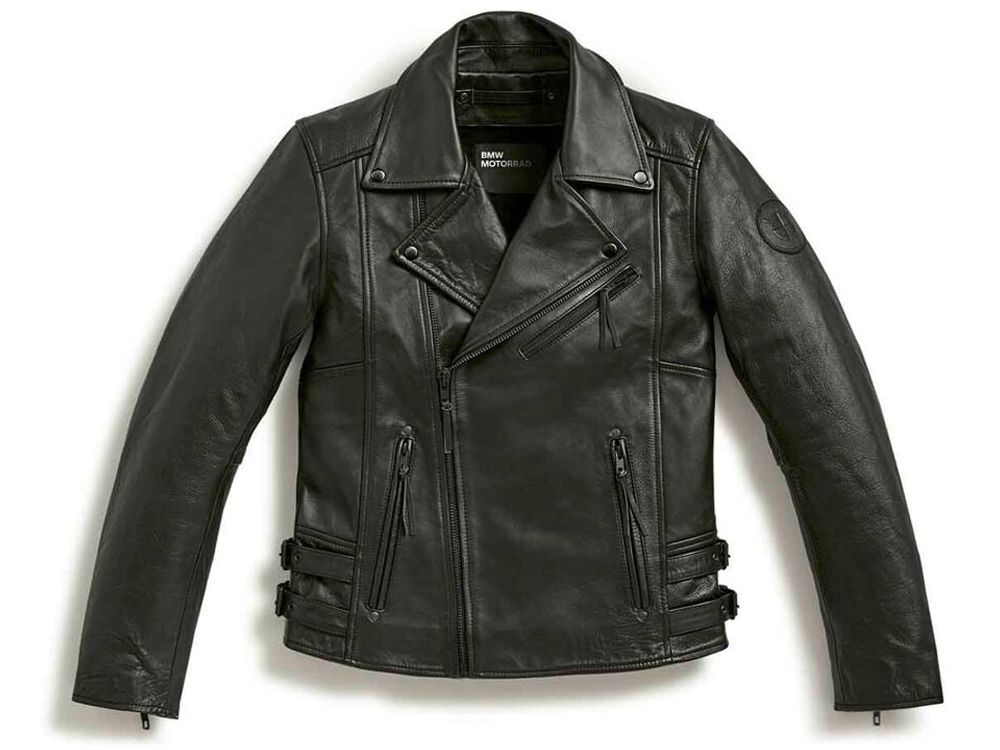 BLOUSON EN CUIR FLAT TWIN FEMME
